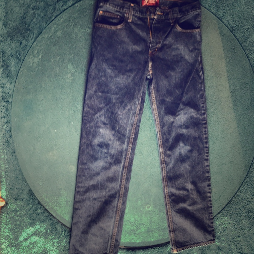 Dark blue jeans